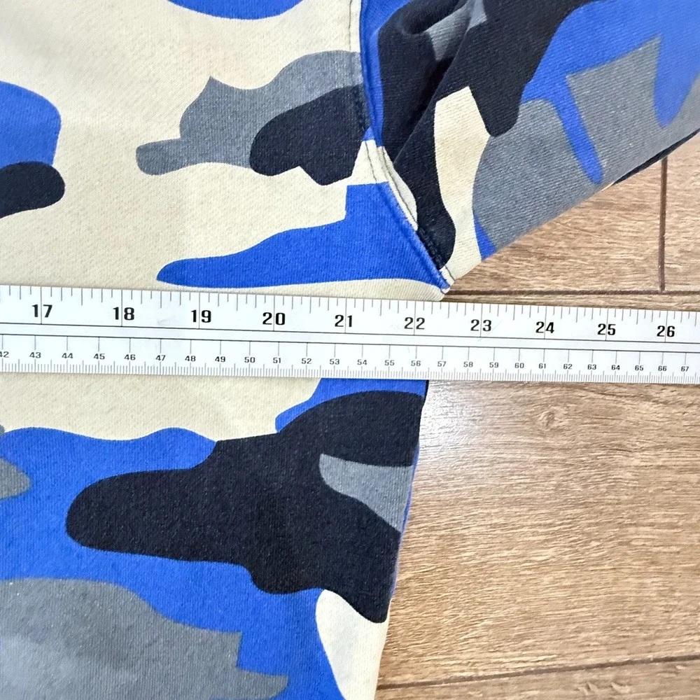 BM‎ FIT GEAR Camo Gorilla Graphic Hoodie Blue Gray Mens M
